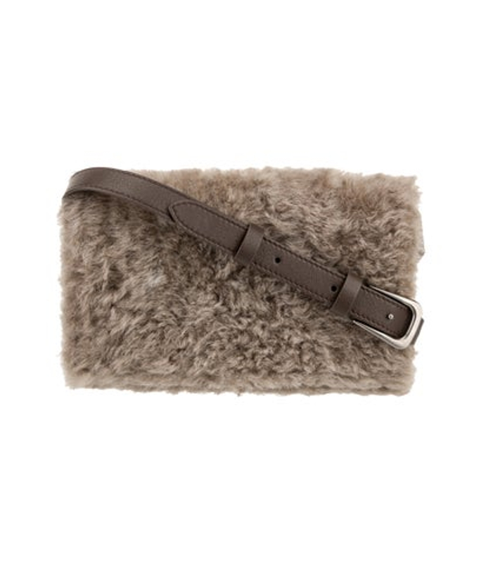 Brunello Cucinelli Cucinelli Shearling Shoulder Bag