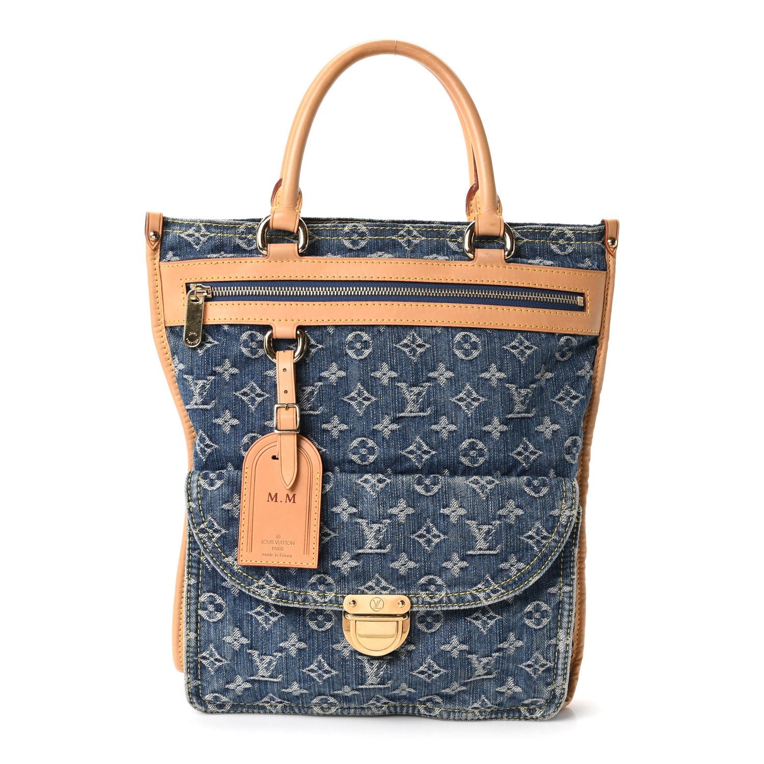 Louis Vuitton Monogram Denim Sac Plat Blue