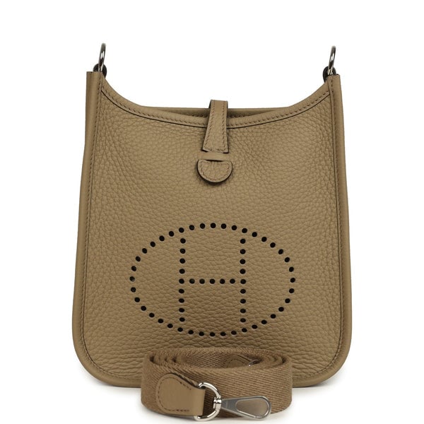 Hermes Evelyne TPM Beige Marfa Clemence Palladium Hardware