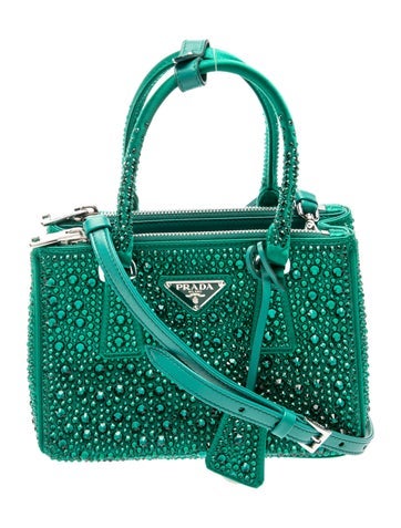 Enameled Metal Triangle Galleria Double Zip Mini w/ Tags