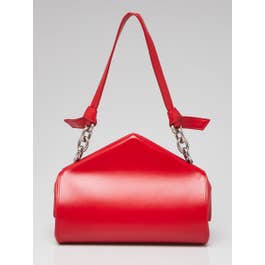 Bottega Veneta Bottega Veneta Red Leather The Tip Shoulder Bag