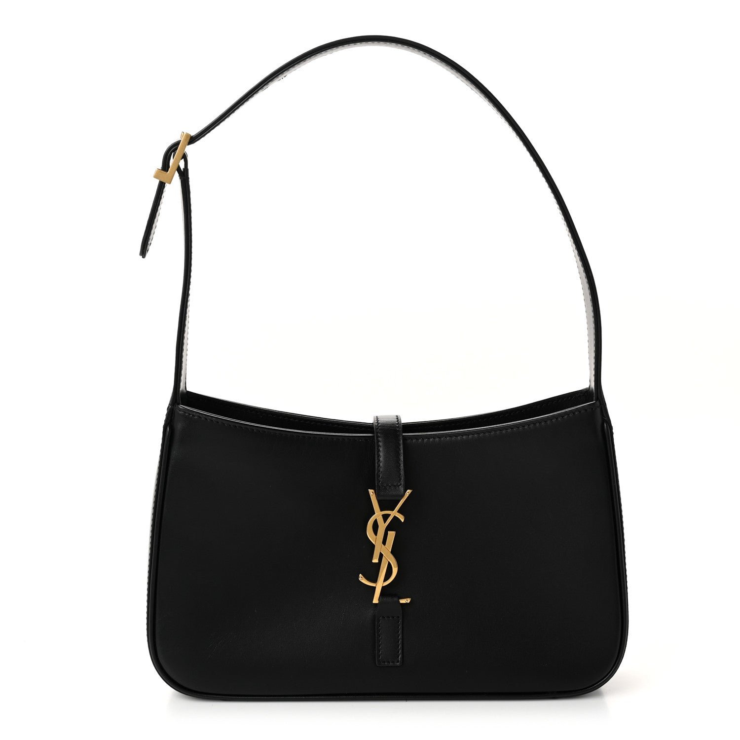 Saint Laurent Smooth Calfskin Le 5 A 7 Hobo Black