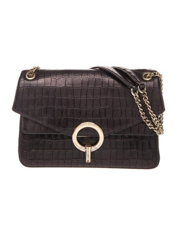 Embossed Leather Shoulder Bag