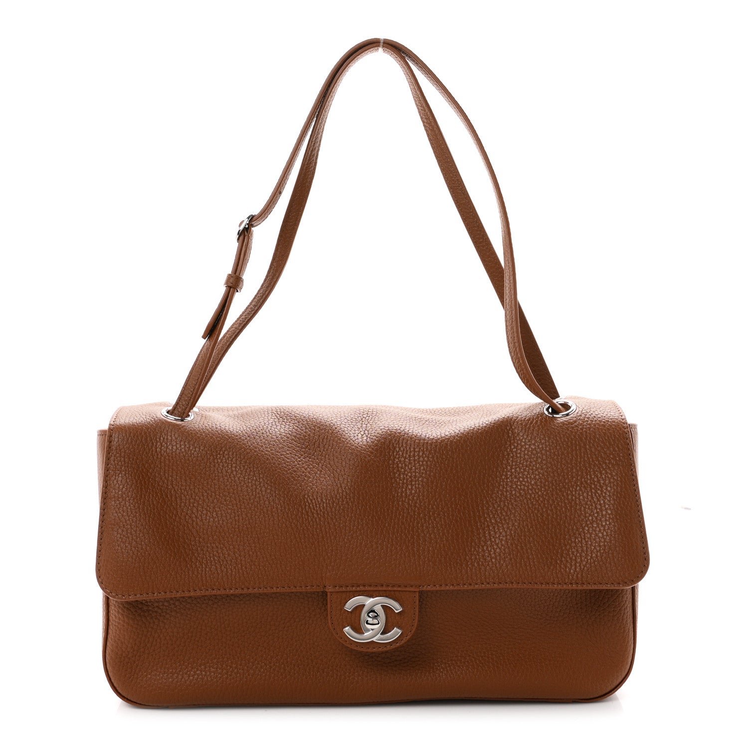 Chanel Grained Calfskin Small Souplissimo Maxi Flap Camel
