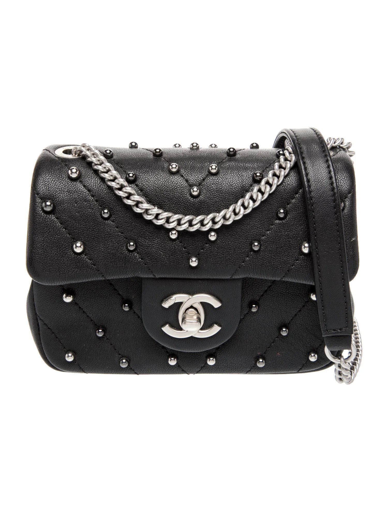 Mini Chevron Stud Wars Flap Bag