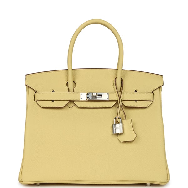 Hermes Hermes Birkin 30 Jaune Poussin Togo Palladium Hardware