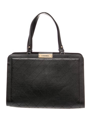 Paris-Cuba Quilted Large Label Click Tote
