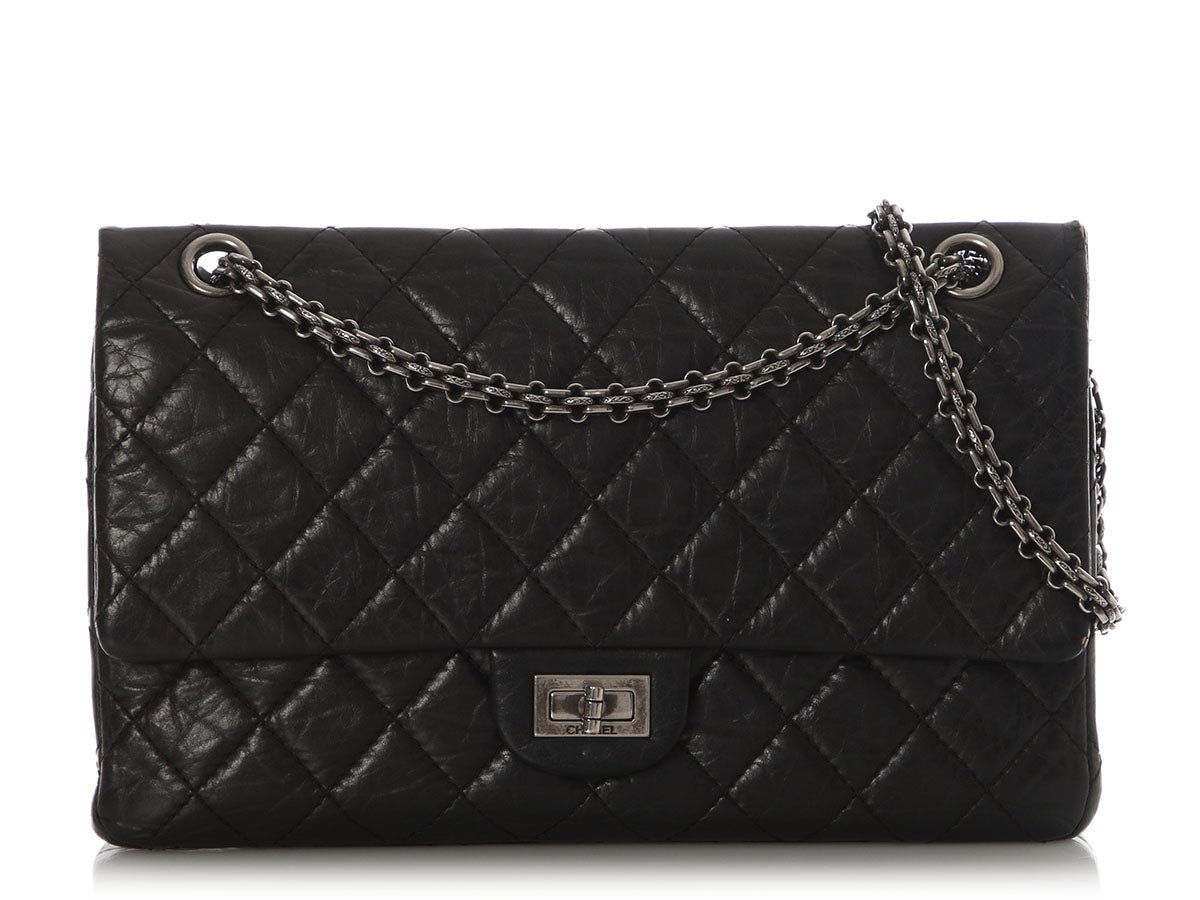 Chanel Chanel Black Quilted Aged Calfskin 2.55 Reissue 226