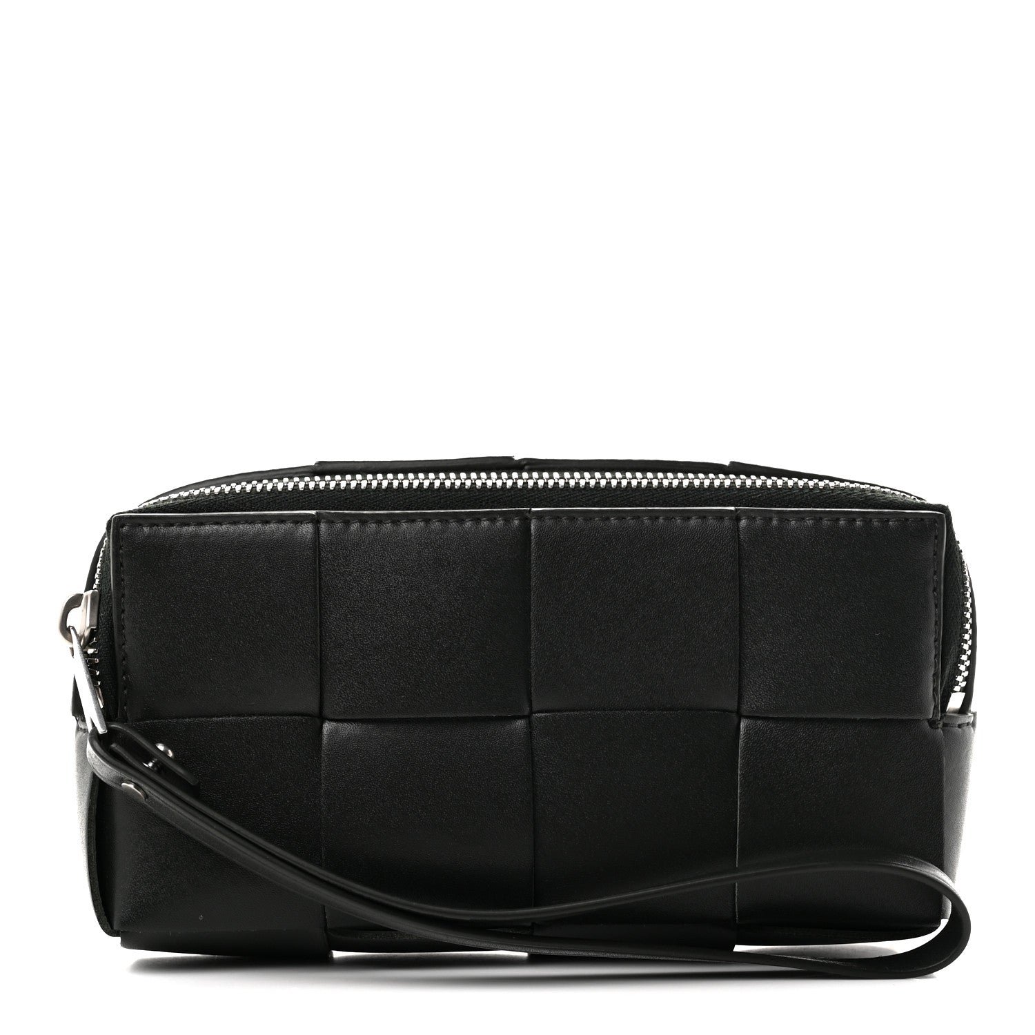 Bottega Veneta Nappa Maxi Intrecciato Cassette Wristlet Pouch Dark Moss