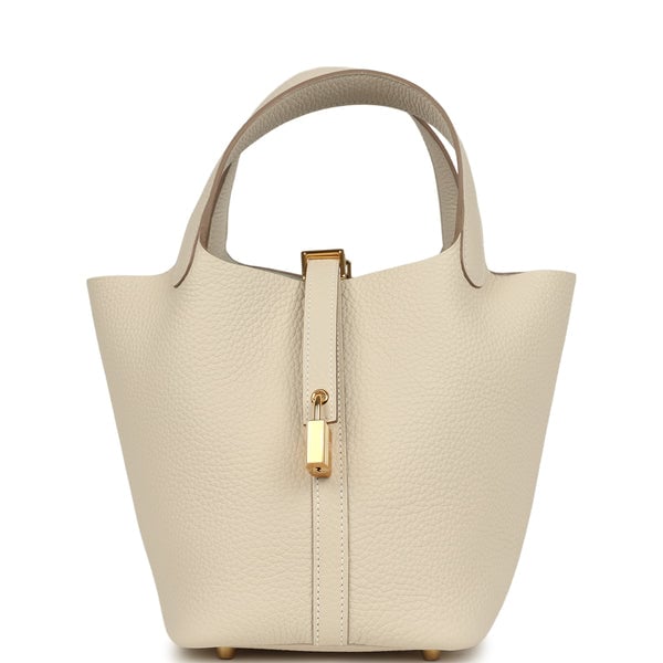 Hermes Hermes Picotin Lock 18 Craie Clemence Gold Hardware
