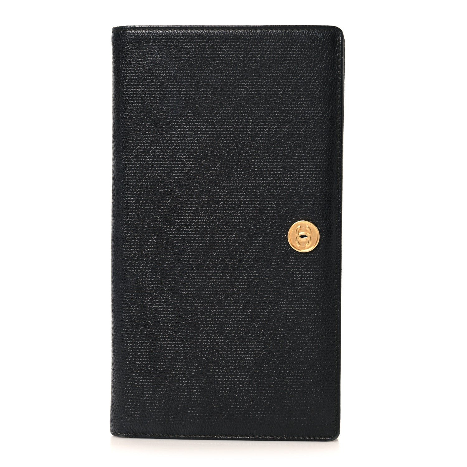 Chanel Grained Calfskin CC Button Yen Wallet Black