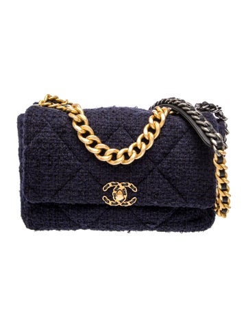 Large Tweed 19 Flap Bag