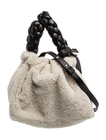 Shearling Top Handle Bag