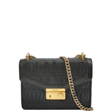 Vitello Leather Shoulder Bag Medium