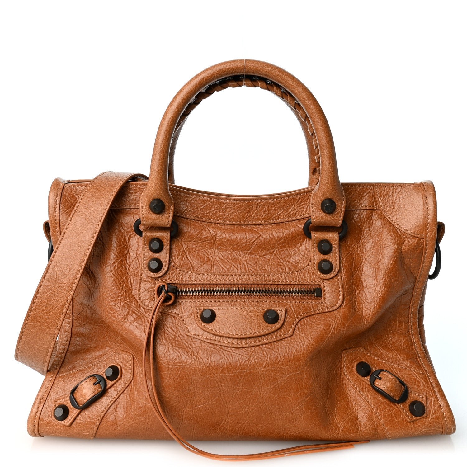 Balenciaga Agneau Arena Classic Hardware Small Le City Camel