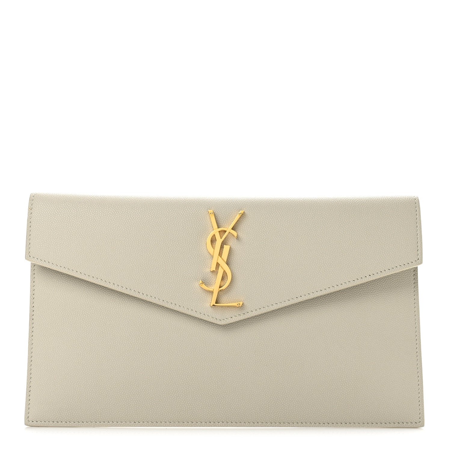 Saint Laurent Grain De Poudre Uptown Pouch Crema Soft