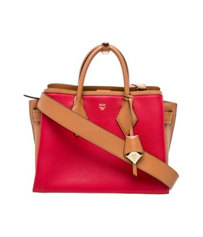 MCM Leather Top Handle Bag