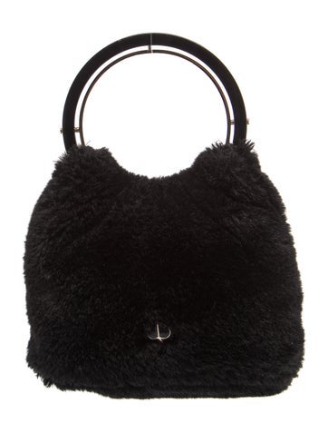 Faux Fur Top Handle Bag