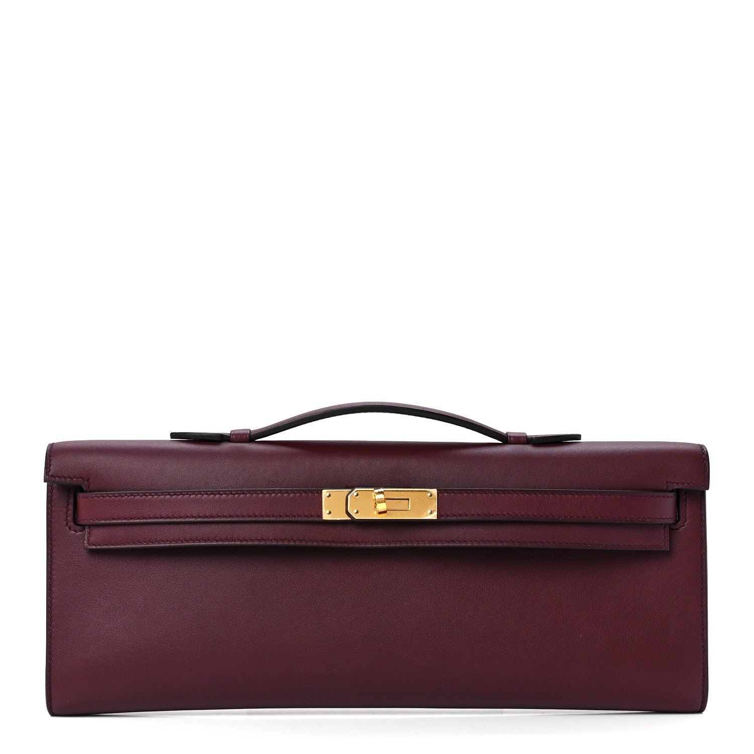 Hermes Swift Kelly Cut Clutch Pochette Bordeaux