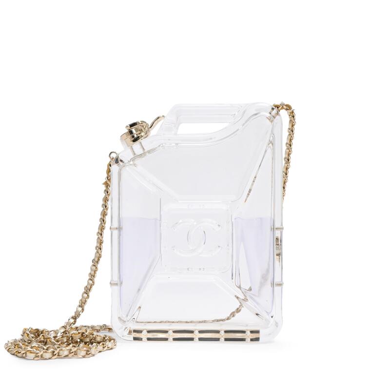 Limited Edition Clear Lucite Dubai by Night Gas Tank Pale Gold Hardware, 2015