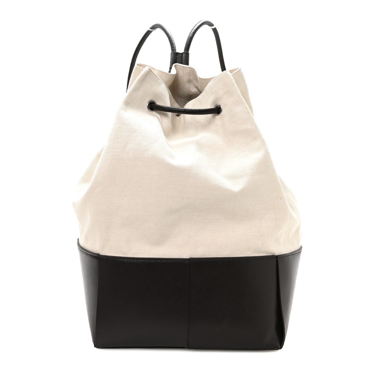 Bottega Veneta Canvas Calfskin Intrecciato Arco Sailor Backpack Natural Fondant