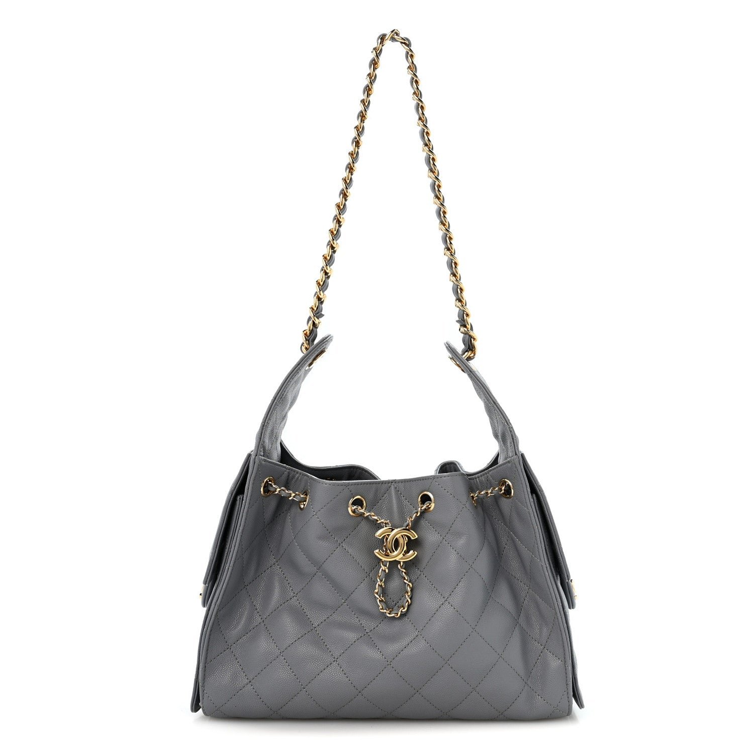 Chanel Caviar Quilted Small Chanel 25 Handbag Dark Grey