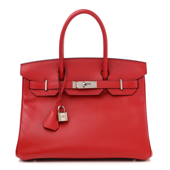 Hermes Epsom Birkin 30 Rouge Casaque