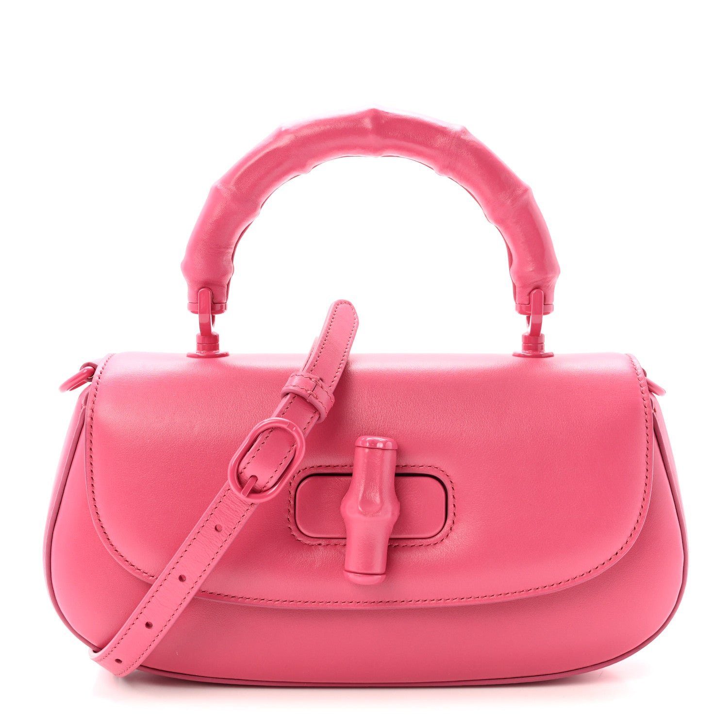 Gucci Calfskin Medium Bamboo Diva Frosted Tulip