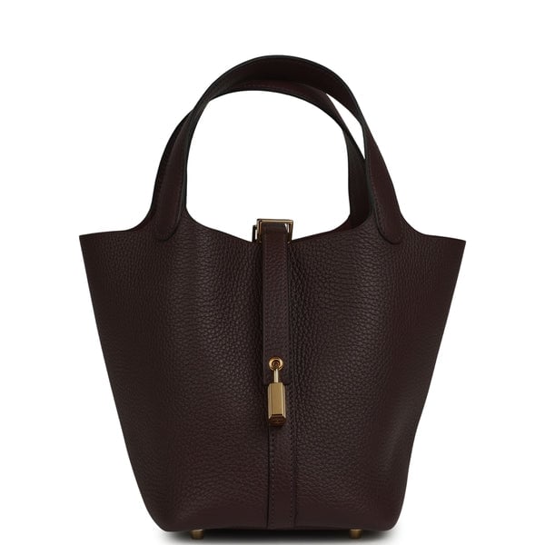 Hermes Picotin Lock 18 Rouge Sellier Clemence Gold Hardware