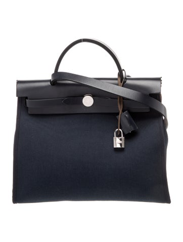 Hermes Toile & Vache Hunter Herbag 31