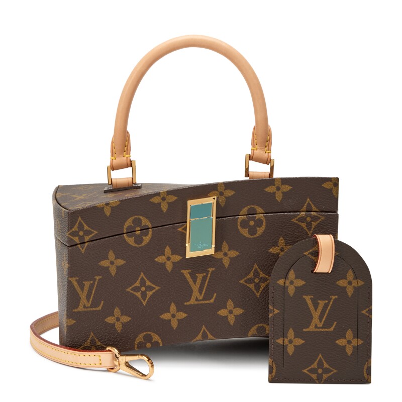 Louis Vuitton Brown Monogram Coated Canvas Iconoclasts Frank Gehry Twisted Box Gold Hardware, 2014
