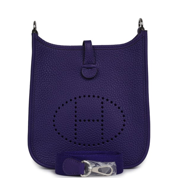 Hermes Evelyne TPM Purple Clemence Palladium Hardware