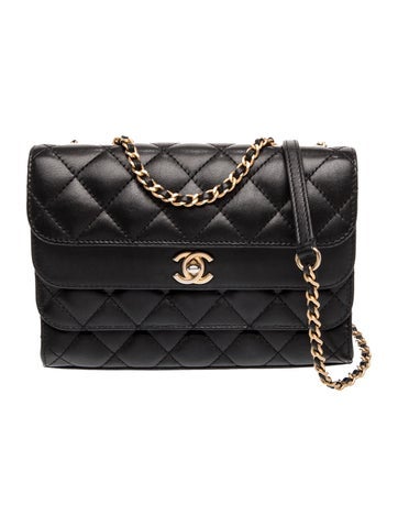 Quilted Triple Flap Bag