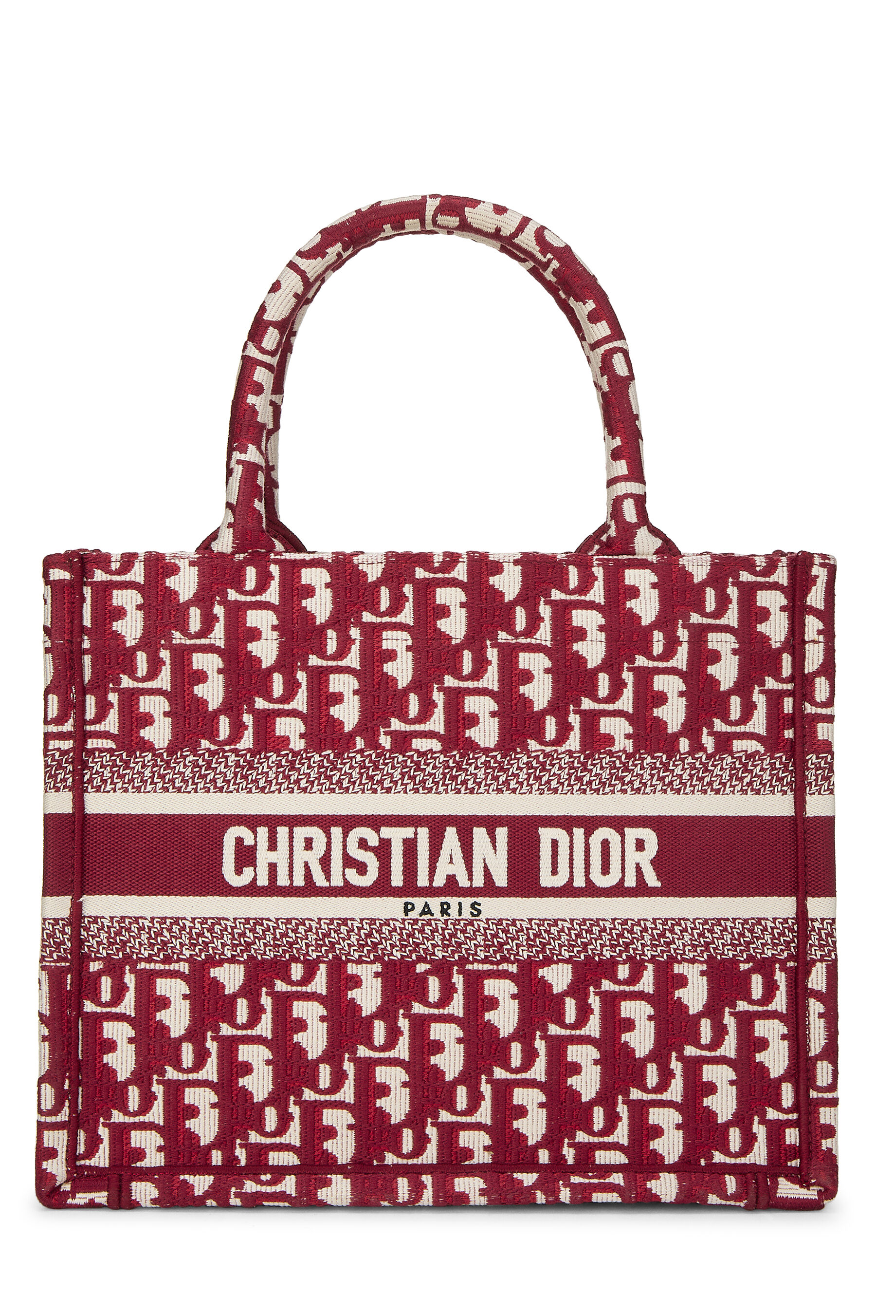 Dior Red Diorissimo Canvas Book Tote Small