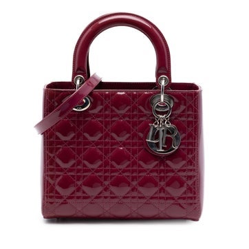 Medium Patent Cannage Lady Dior