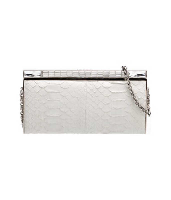 Chanel Python Crystal Frame Clutch