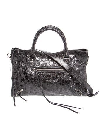 Leather Metallic Crinkled Le City Medium 2026