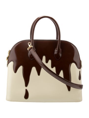 Moschino Leather Top Handle Bag