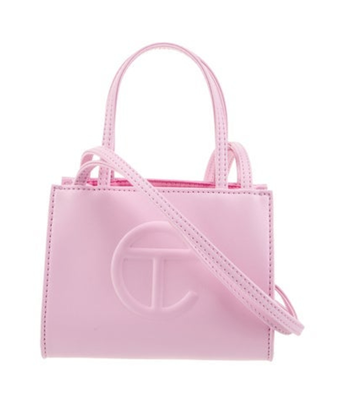 Telfar Vegan Leather Bubblegum Shopping Bag Small
