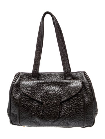 Enameled Metal Triangle Shoulder Bag