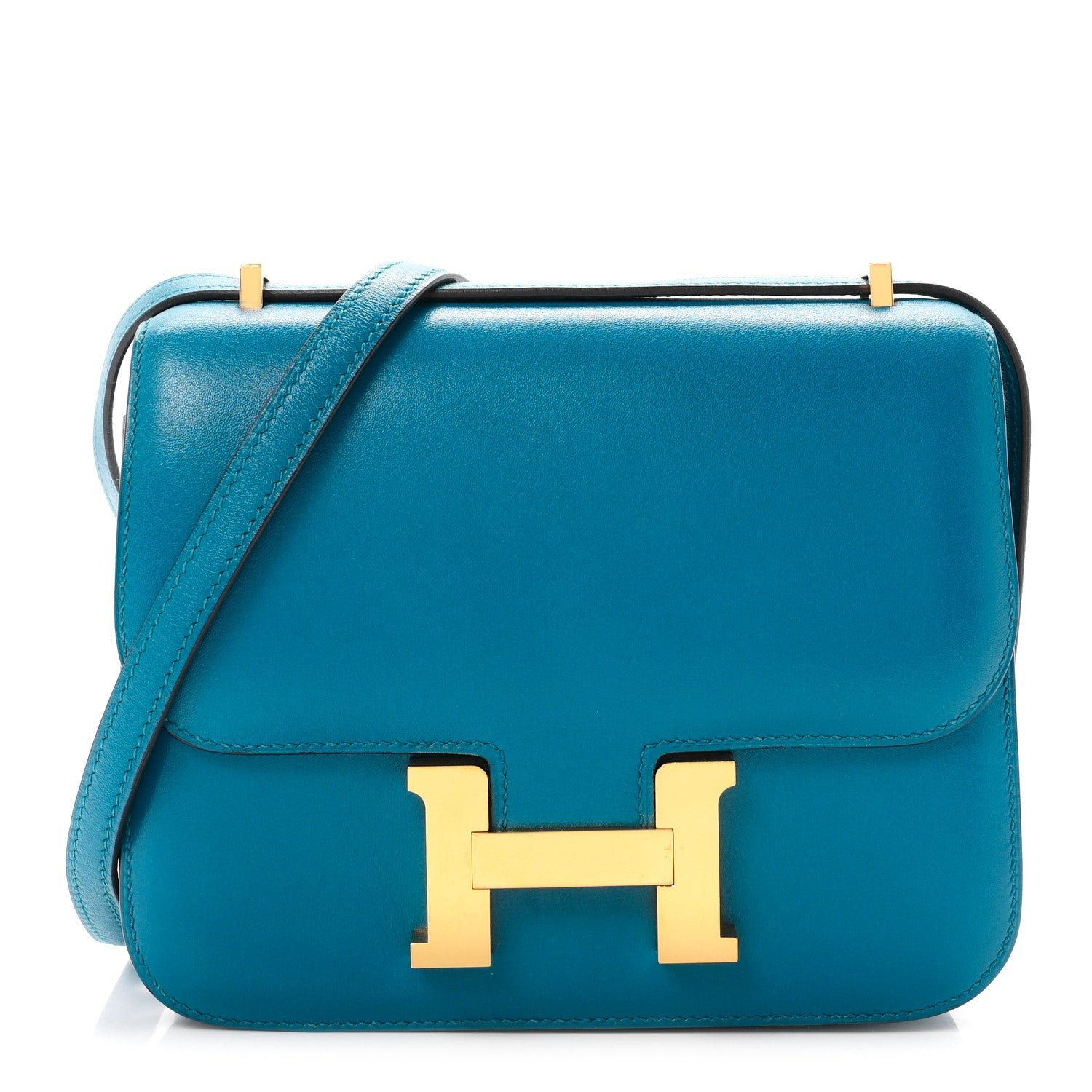 Hermes Tadelakt Constance 18 Bleu Izmir