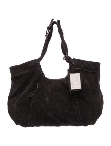 Suede Top Handle Bag