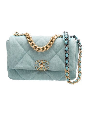 Quilted Denim Medium 19 Flap Bag