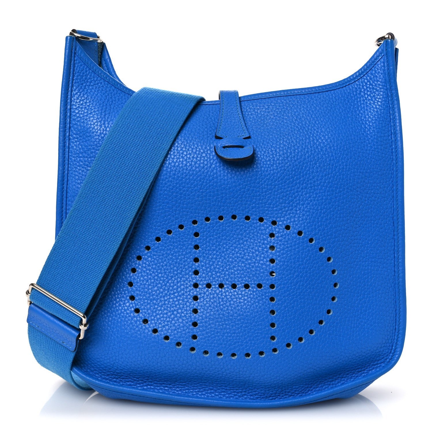 Hermes Hermes Taurillon Clemence Evelyne III PM Bleu Hydra