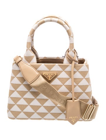Enameled Metal Triangle Galleria Tote Medium w/ Tags