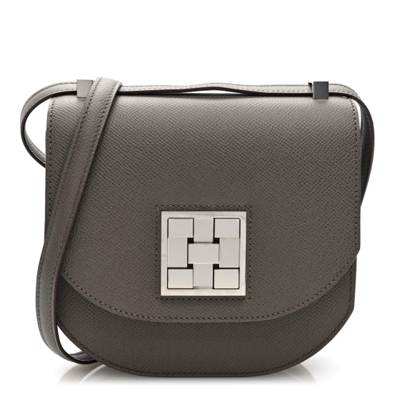 Hermes Epsom Mosaique Au 24-17 Etain