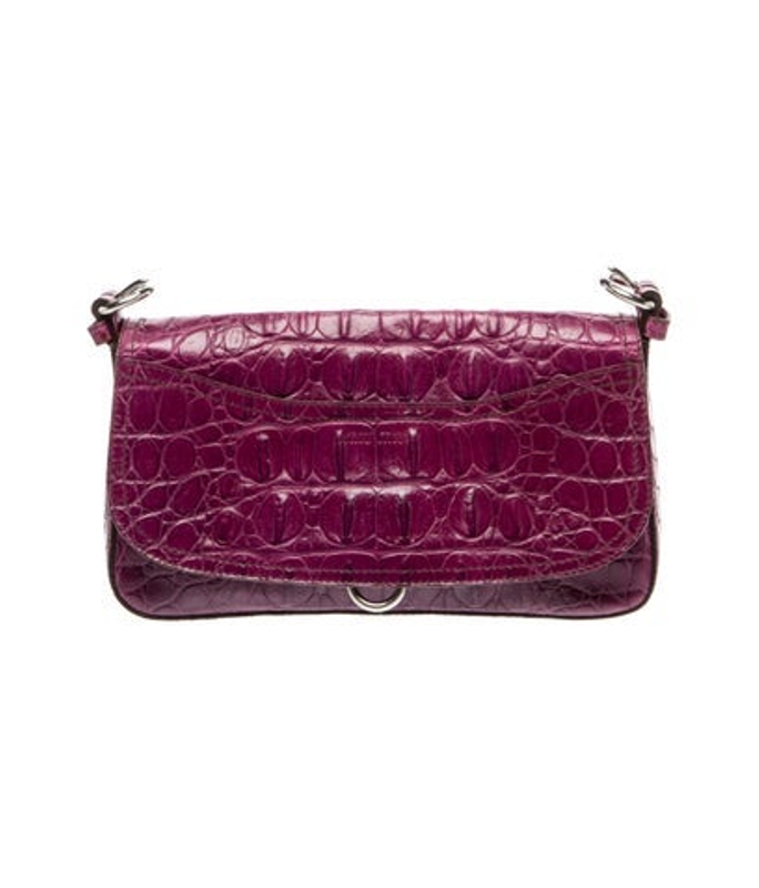 Miu Miu Miu Embossed Leather Shoulder Bag