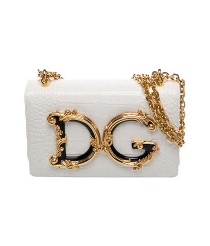 Dolce & Gabbana Gabbana Embossed Leather Dg Girls