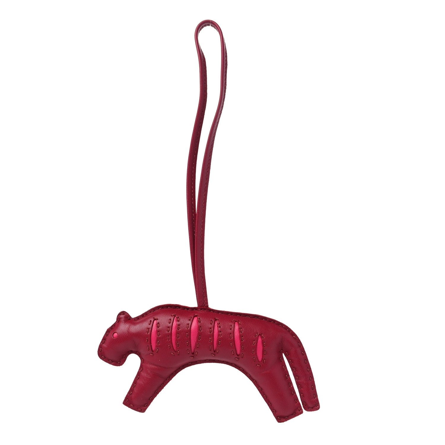 Hermes Milo Lambskin Rooroo Bag Charm Rouge H Rose Ete