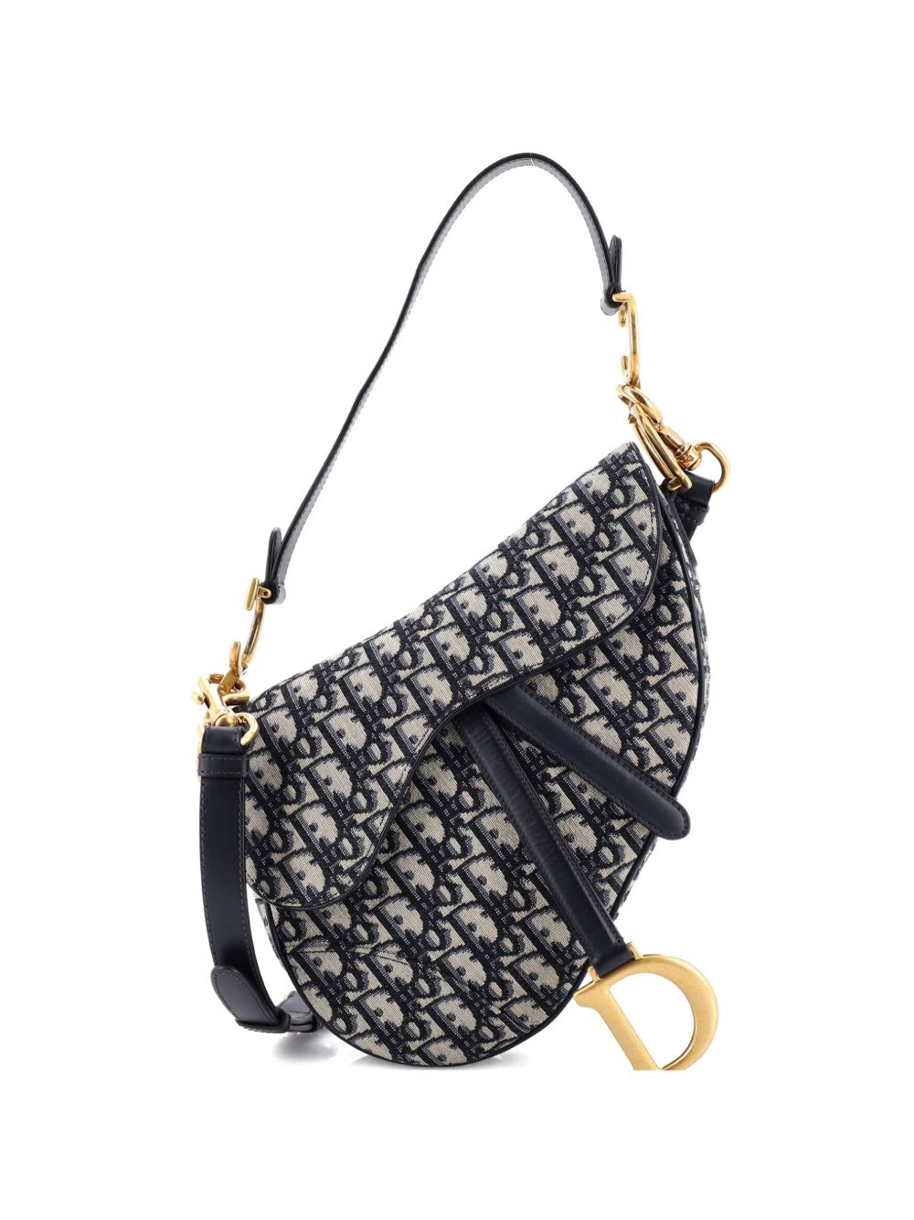 Saddle Handbag with Strap Oblique Canvas Medium shoulder bag